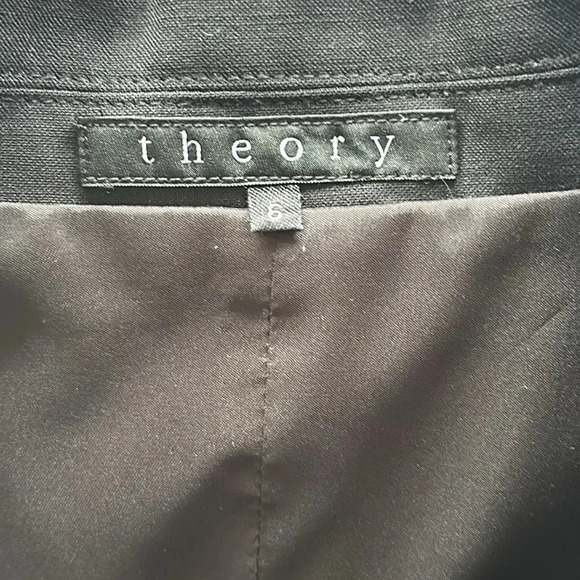 Theory sz 6 wool button close blazer excellent like new condition business work - Picture 8 of 9